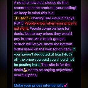 PSA to the people posting full price items